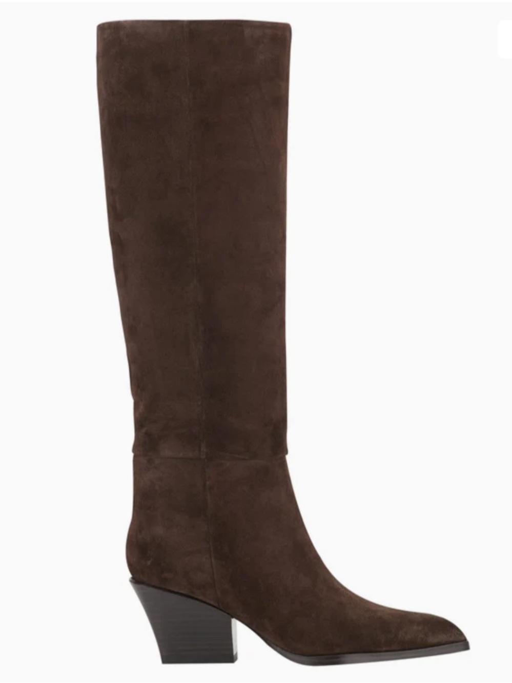 Marc Fisher Brown Suede Knee-High Heeled Boots